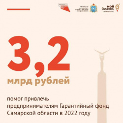 Гарантийный фонд Самарской области помог предпринимателям привлечь рекордные 3,2 млрд рублей