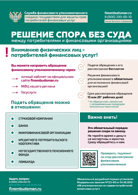 финансовый уполномоченный финансовый уполномоченный
