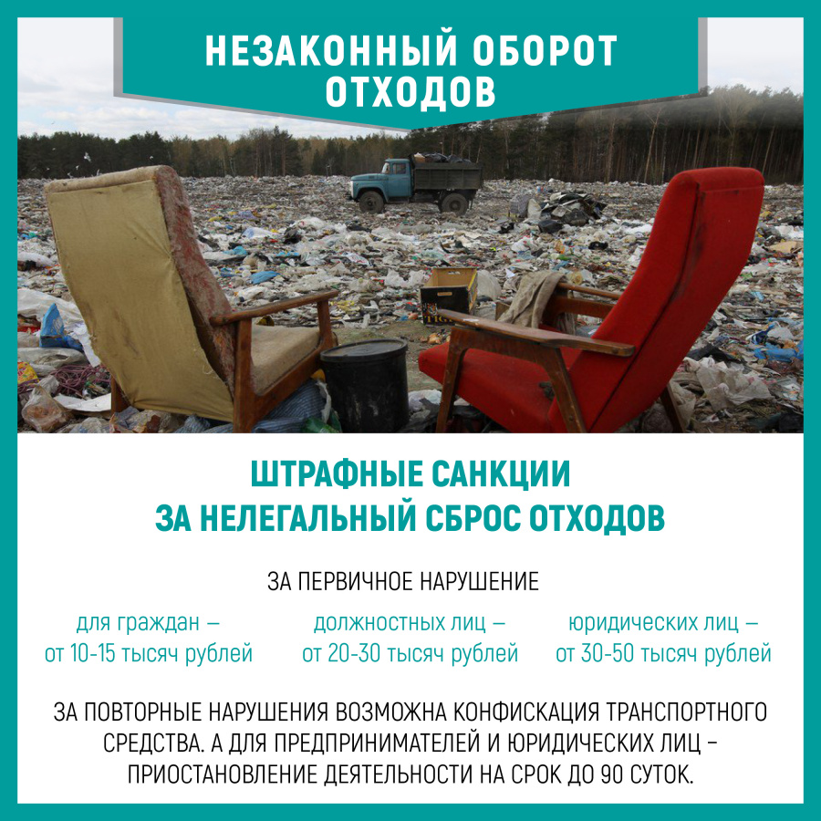Незаконный оборот отходов: штрафы увеличены, но сброс и ныне там Незаконный оборот отходов: штрафы увеличены, но сброс и ныне там