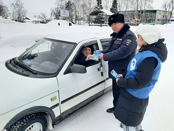 В Клявлинском районе сотрудники Госавтоинспекции и МАУ "Межпоселенческий центр культуры, молодежной политики и спорта", местное отделение "Волонтеры Победы", МО "Новое поколение"