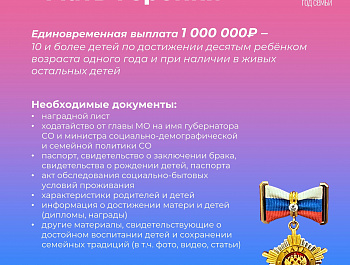 В год семьи не лишним будет вспомнить о наградах и званиях для многодетных родителей в Самарской области